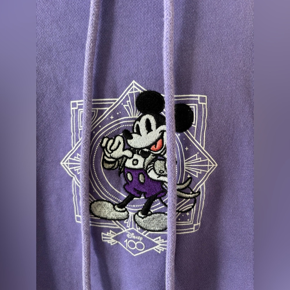 Disney Lavender Hoodie with Mickey and Friends Size XS - Picture 3 of 6